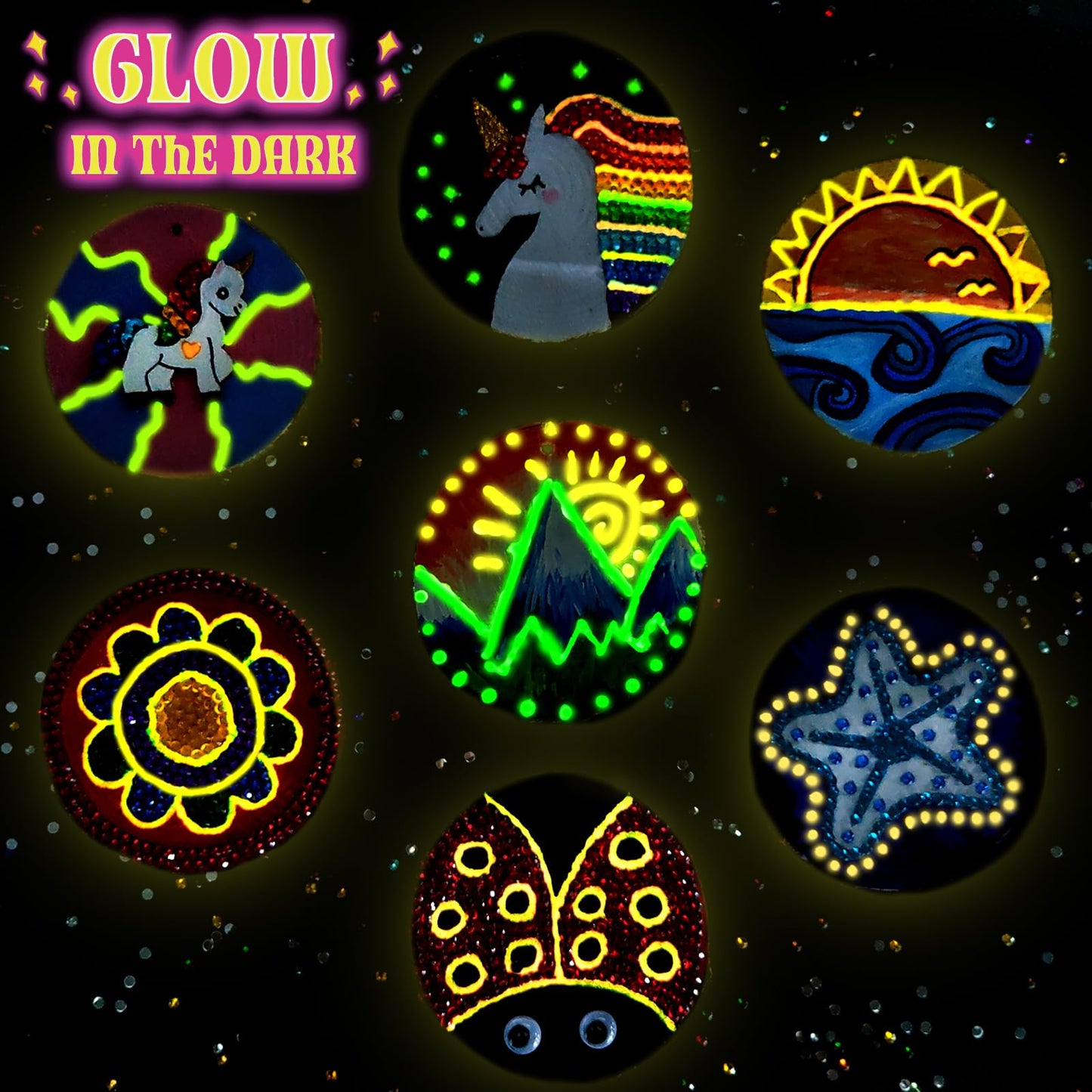 klmars Kids Glow in the Dark Wooden Painting Kit – Arts & Crafts for Ages 5-12