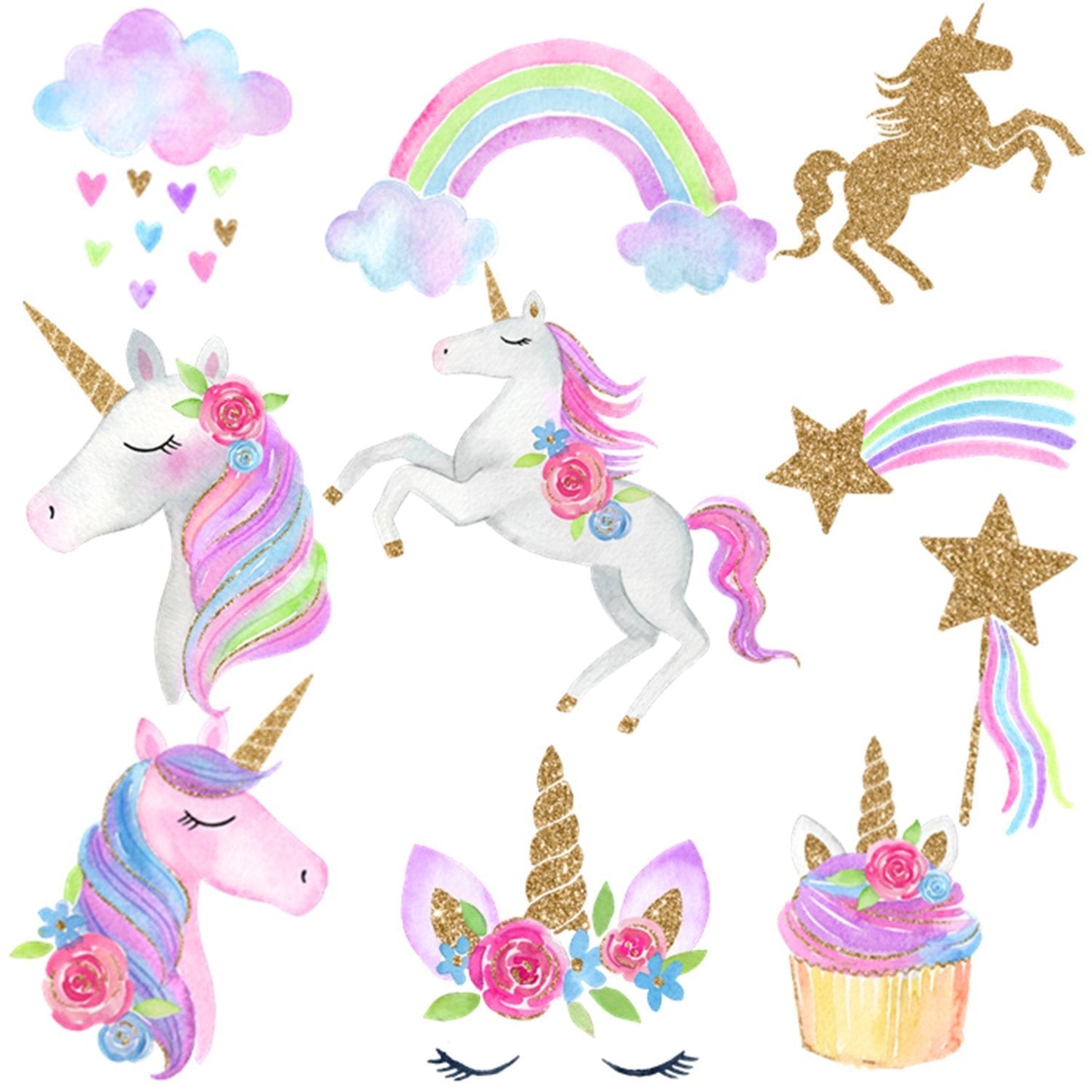 Klmars 30 Ct Unicorn Hanging Swirl Decorations | Unicorn Party Decor
