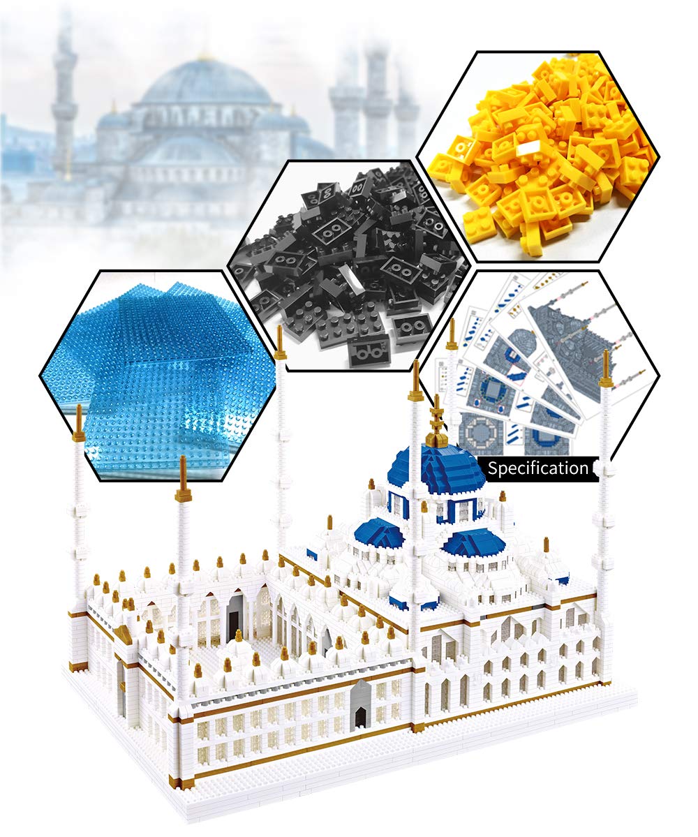KLMEi Micro Building Blocks Set 6850 Pcs Blue Mosque Miniature – World Landmark Architecture Kit