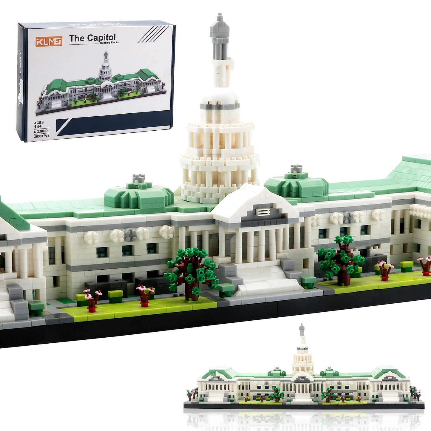 KLMEi Micro Mini Blocks Capitol Building Architecture Model – 3,630 PCS, Gift for Adults 14+