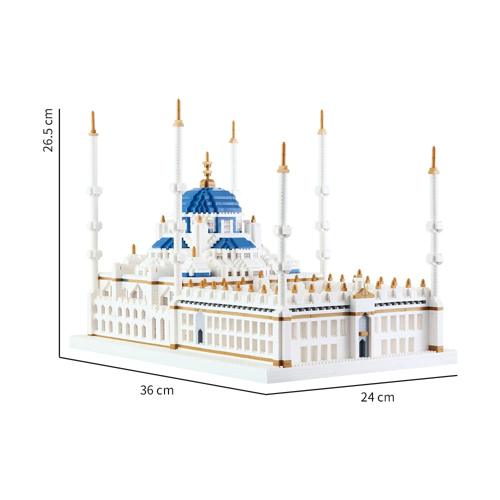 KLMEi Micro Building Blocks Set 6850 Pcs Blue Mosque Miniature – World Landmark Architecture Kit