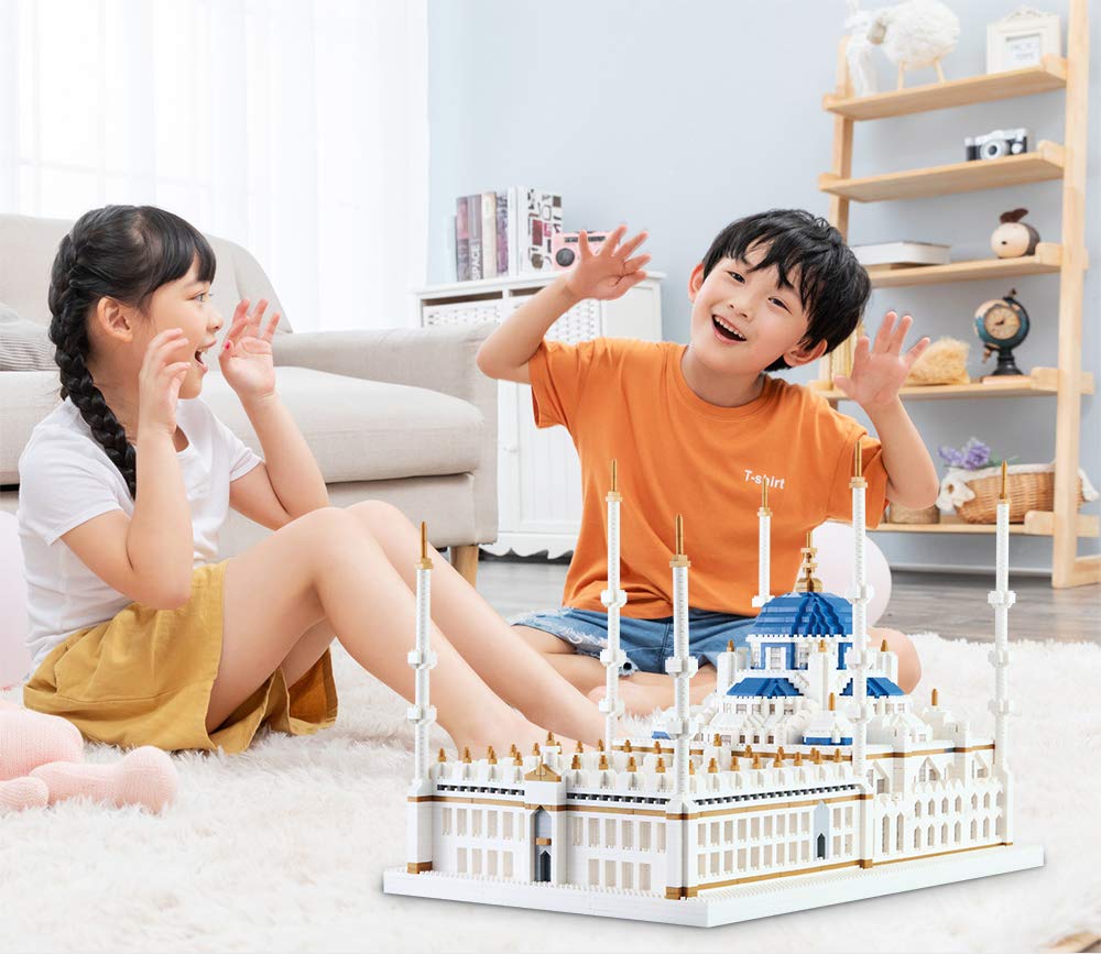 KLMEi Micro Building Blocks Set 6850 Pcs Blue Mosque Miniature – World Landmark Architecture Kit