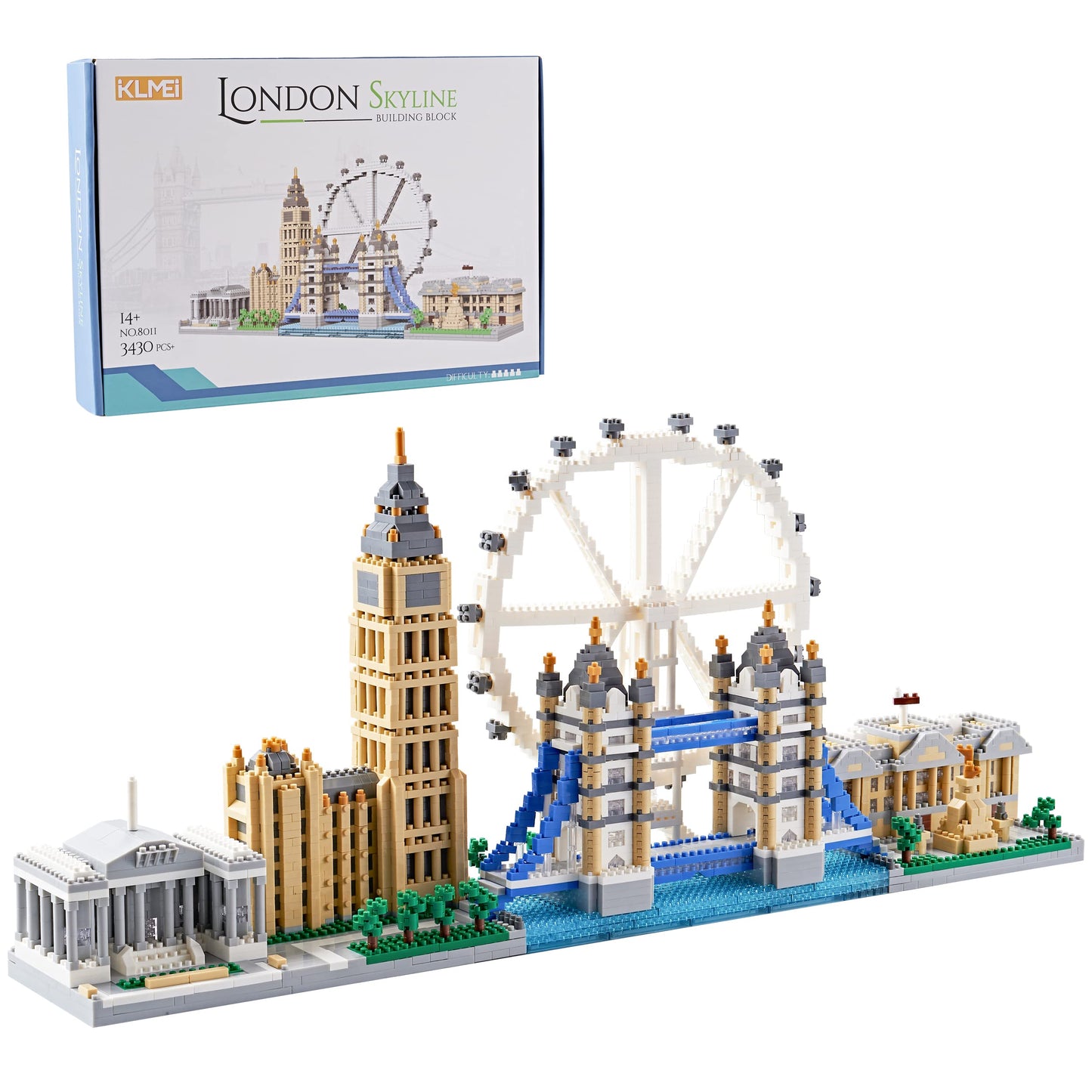 KLMEi London Skyline Micro Building Blocks Set – Architecture Model Kit, 3430 Pieces, Gift for Adults 14+
