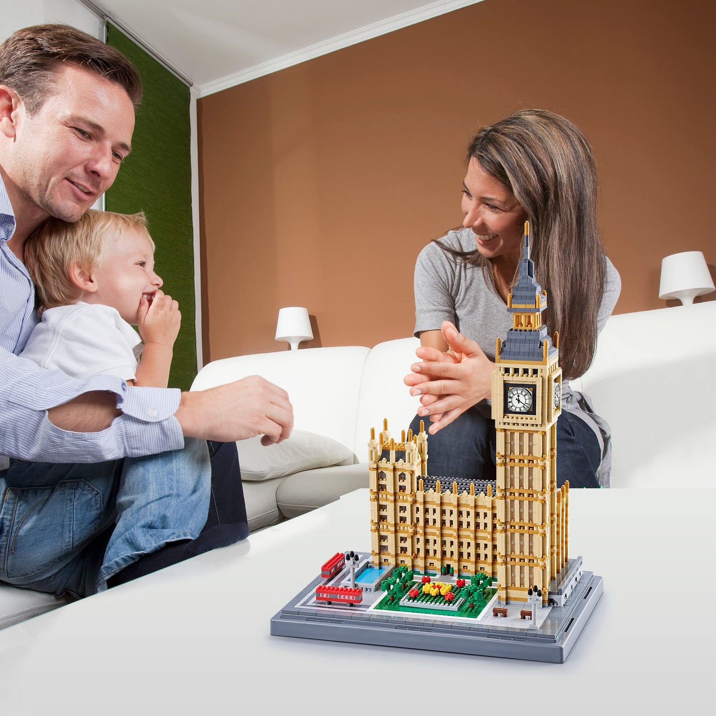 KLMEi Real Architecture London Elizabeth Tower Big Ben Micro Building Blocks Set – 6473 PCS for Adults, Collectible World Landmark Model