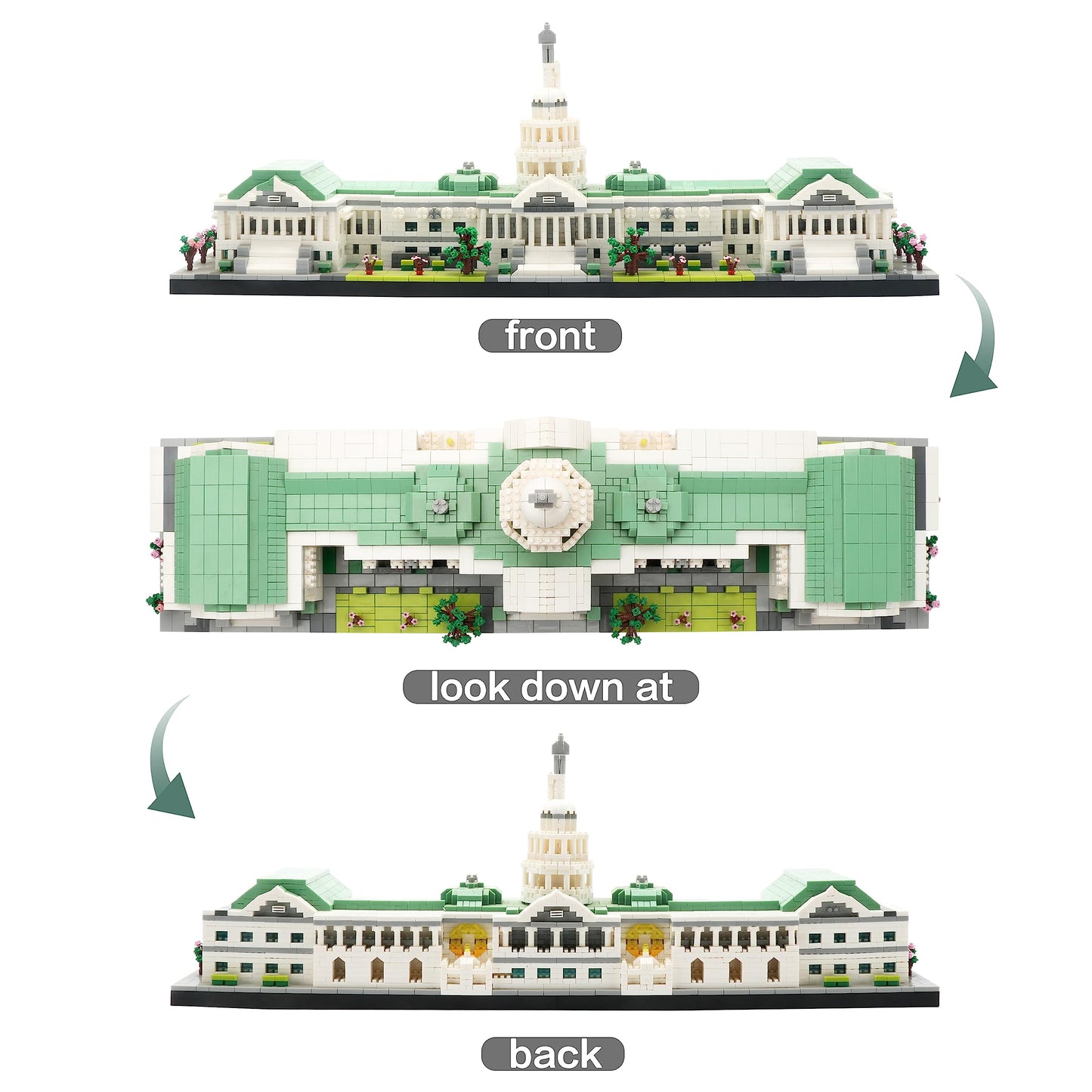 KLMEi Micro Mini Blocks Capitol Building Architecture Model – 3,630 PCS, Gift for Adults 14+