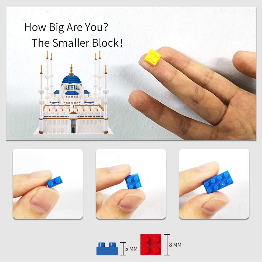 KLMEi Micro Building Blocks Set 6850 Pcs Blue Mosque Miniature – World Landmark Architecture Kit