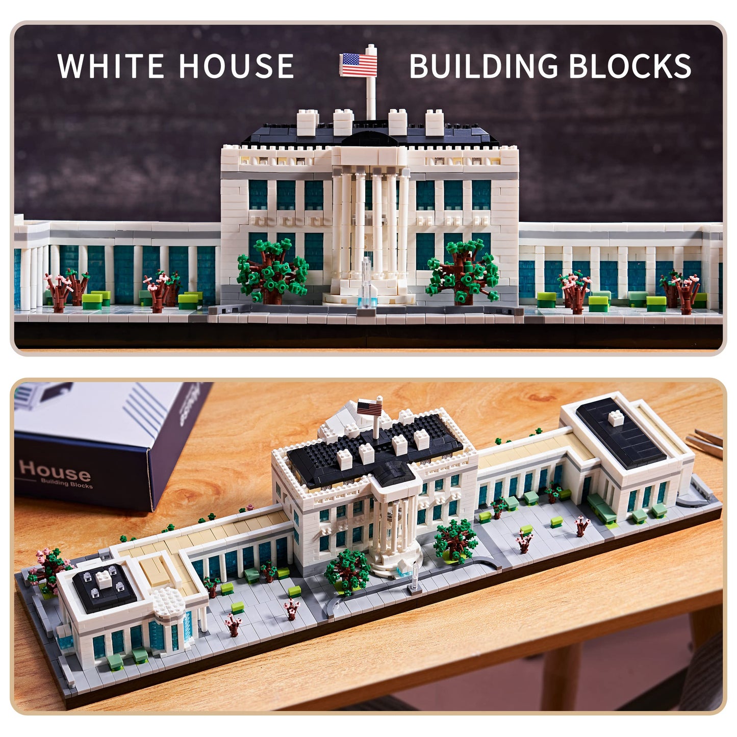 KLMEi Architecture Sets for Adults White House U.S. Capital Collection Micro Blocks Kit 3520 PCS