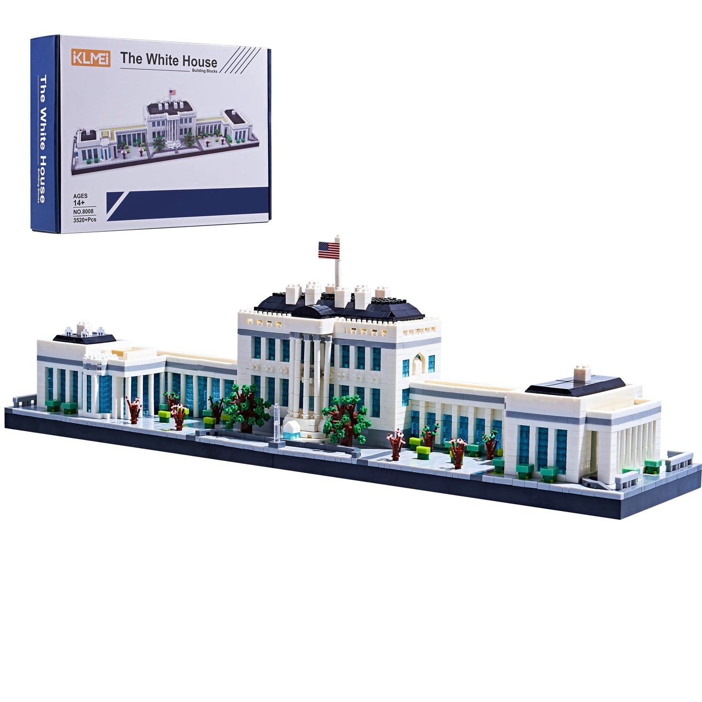 KLMEi Architecture Sets for Adults White House U.S. Capital Collection Micro Blocks Kit 3520 PCS