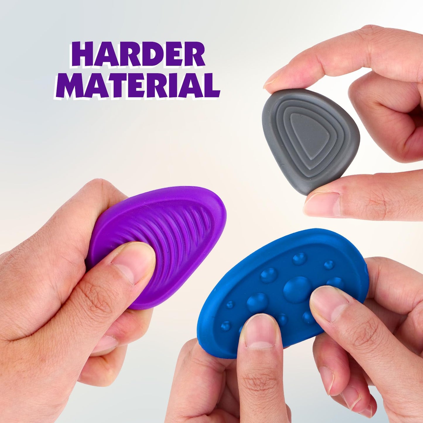 KLT Fidget Toys Adults Sensory Stone – 6 Pack Textured Worry Stones for Focus, Calm, and Discreet Relief