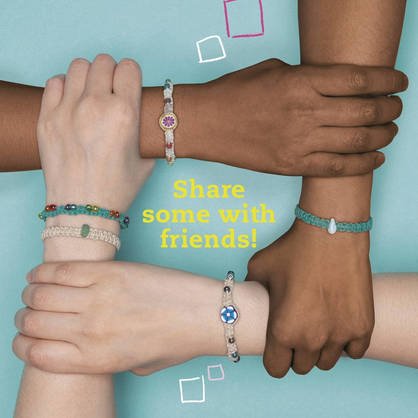 Klutz Friendship Wish Bracelets Kit for Kids 7–10 – Create Colorful, Customizable Jewelry