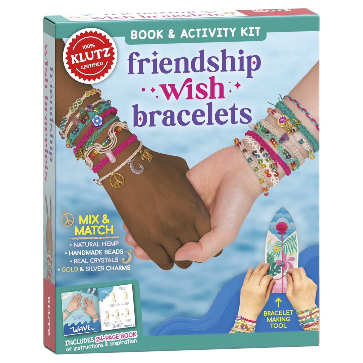 Klutz Friendship Wish Bracelets Kit for Kids 7–10 – Create Colorful, Customizable Jewelry