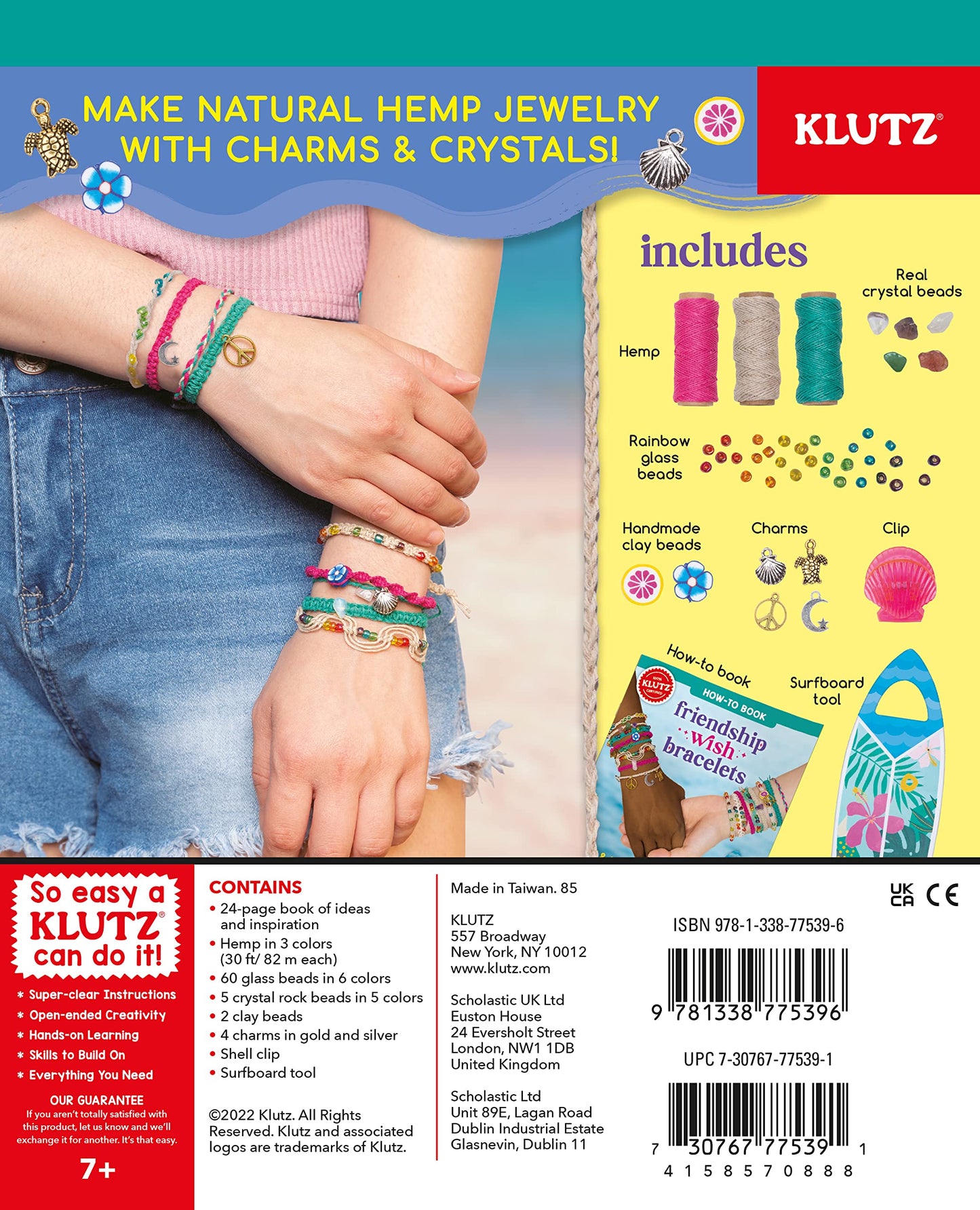 Klutz Friendship Wish Bracelets Kit for Kids 7–10 – Create Colorful, Customizable Jewelry