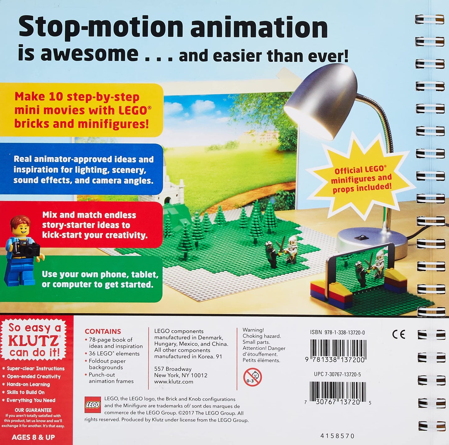 Klutz Lego Make Your Own Movie Kit (Multicolored) – Stop-Motion with Legos
