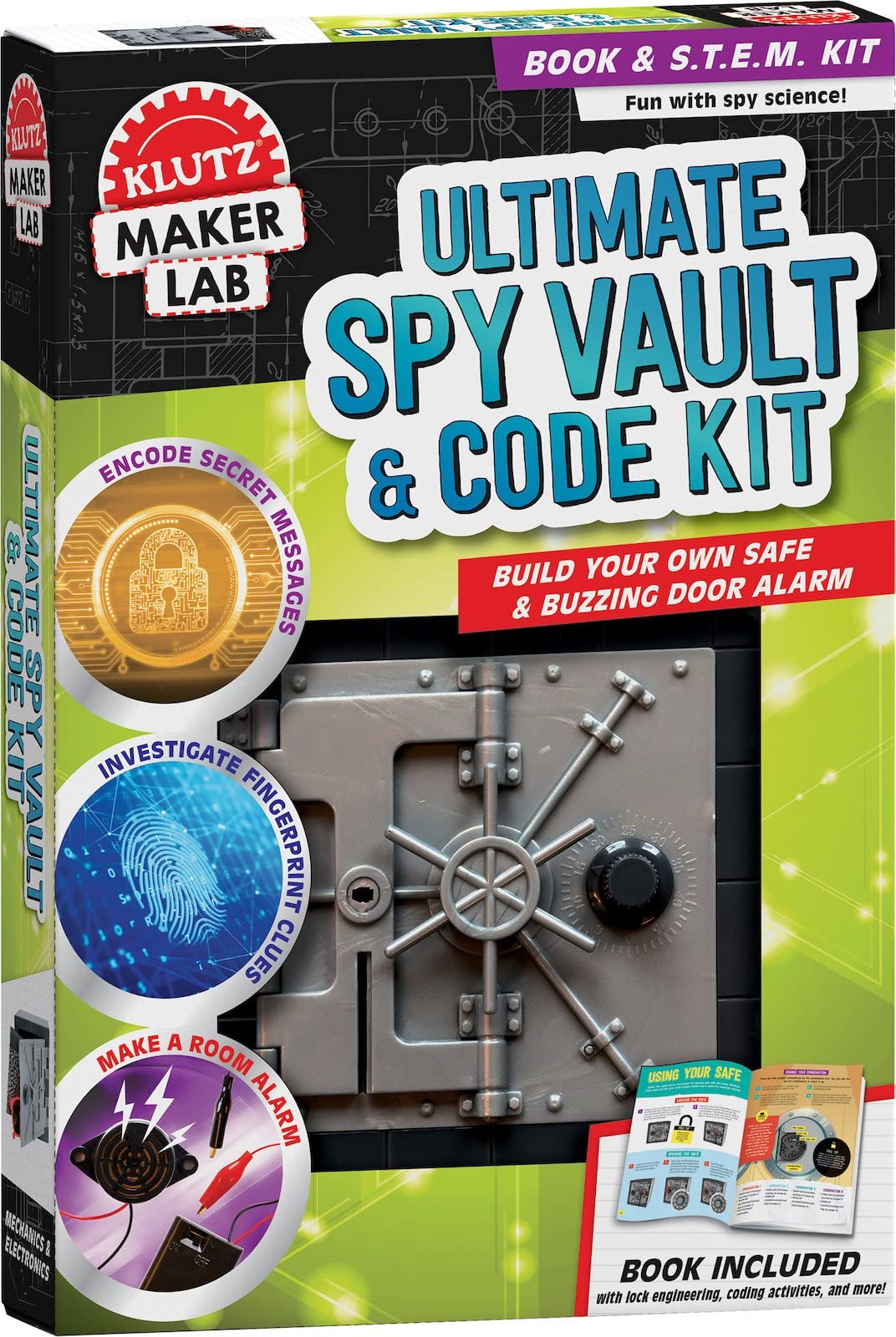 Klutz Maker Lab Ultimate Spy Vault & Code Kit – Build Secrets & Alarms