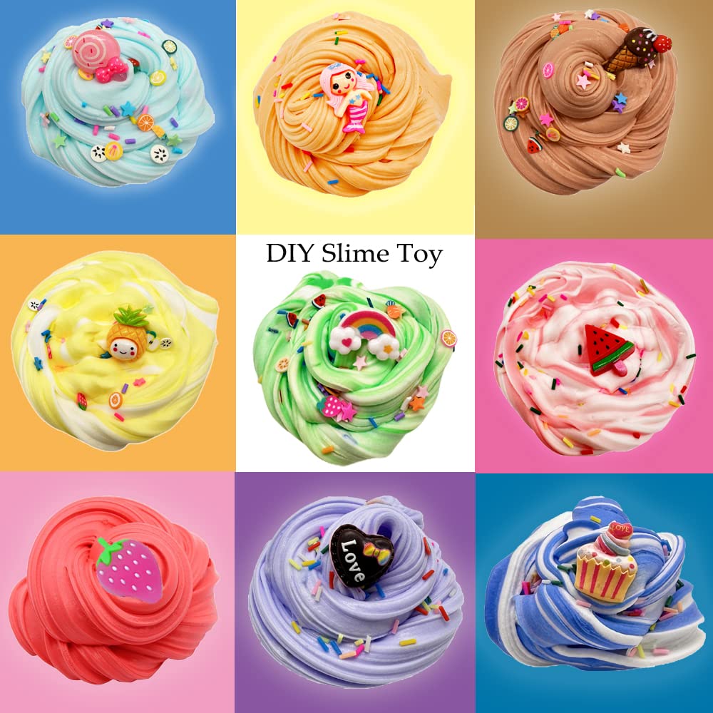 KMBTQRE Butter Slime Kit - Two-Toned 9-Pack for Kids 6-12 | Party Favors