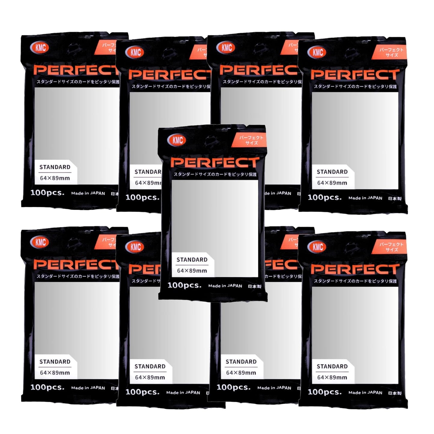 KMC 100 Card Barrier Perfect Size Soft Sleeves – 9 Packs (900 Sleeves)