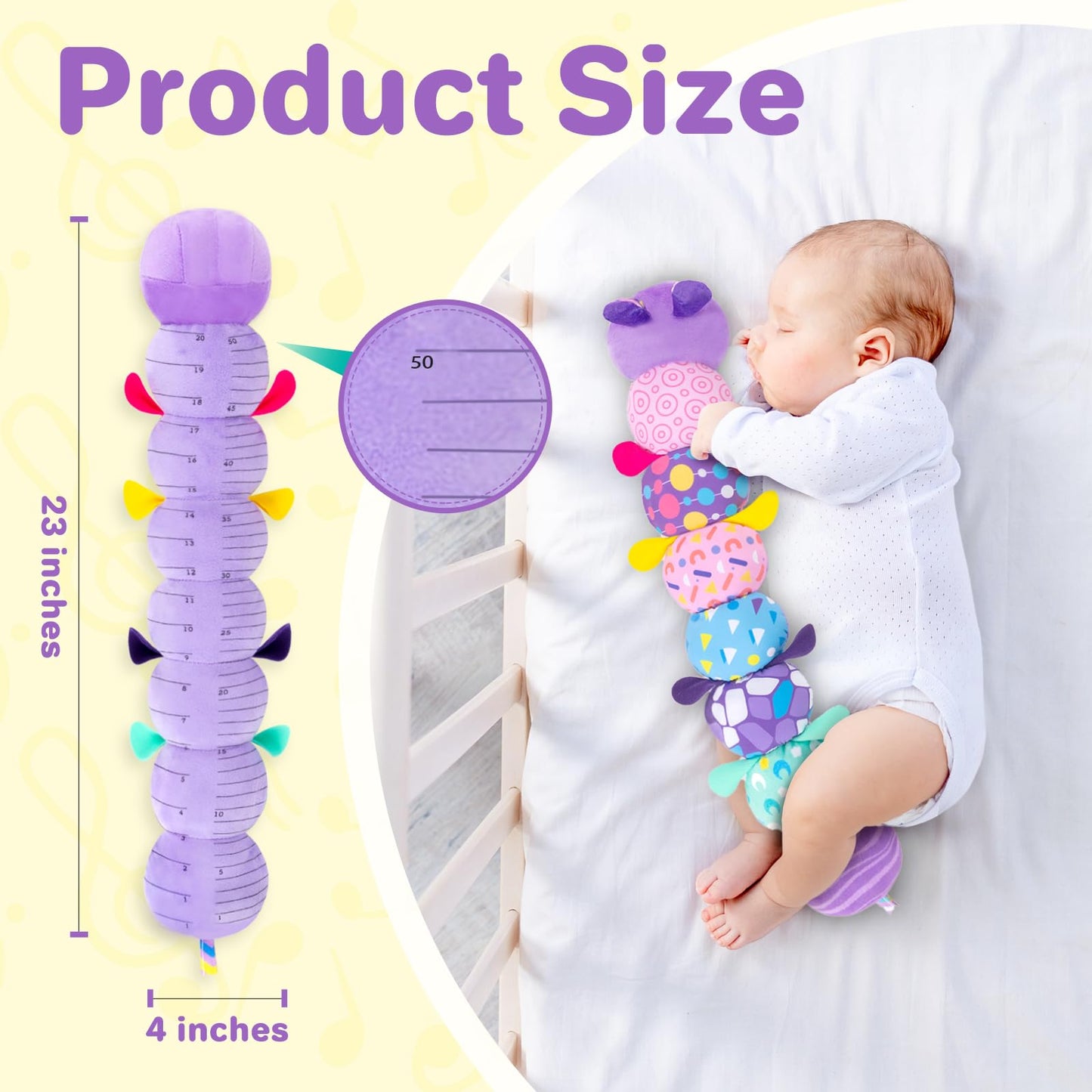 KMUYSL Baby Toys 0–12 Months – Sensory Animal Plush with Crinkle, Rattle & Squeaker