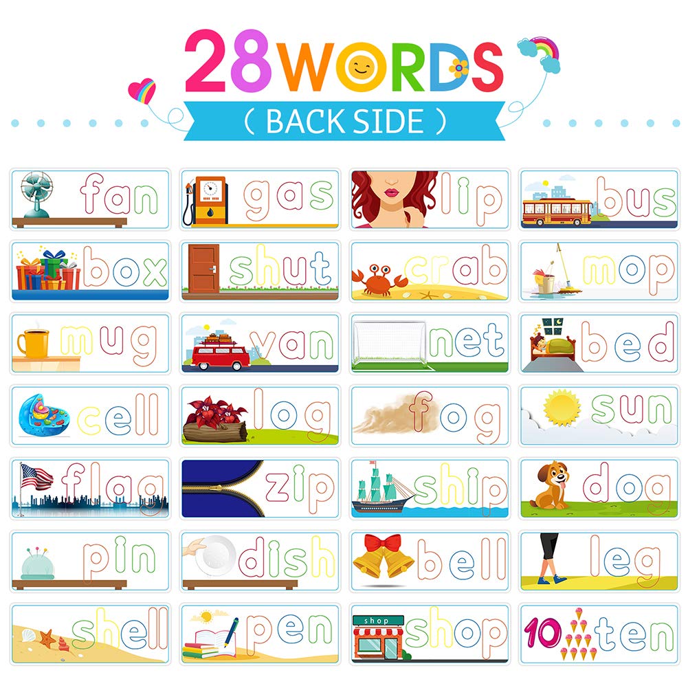 KMUYSL See & Spell CVC Word Builders – Alphabet Cards for Kids 3–6 | Preschool Learning Toys