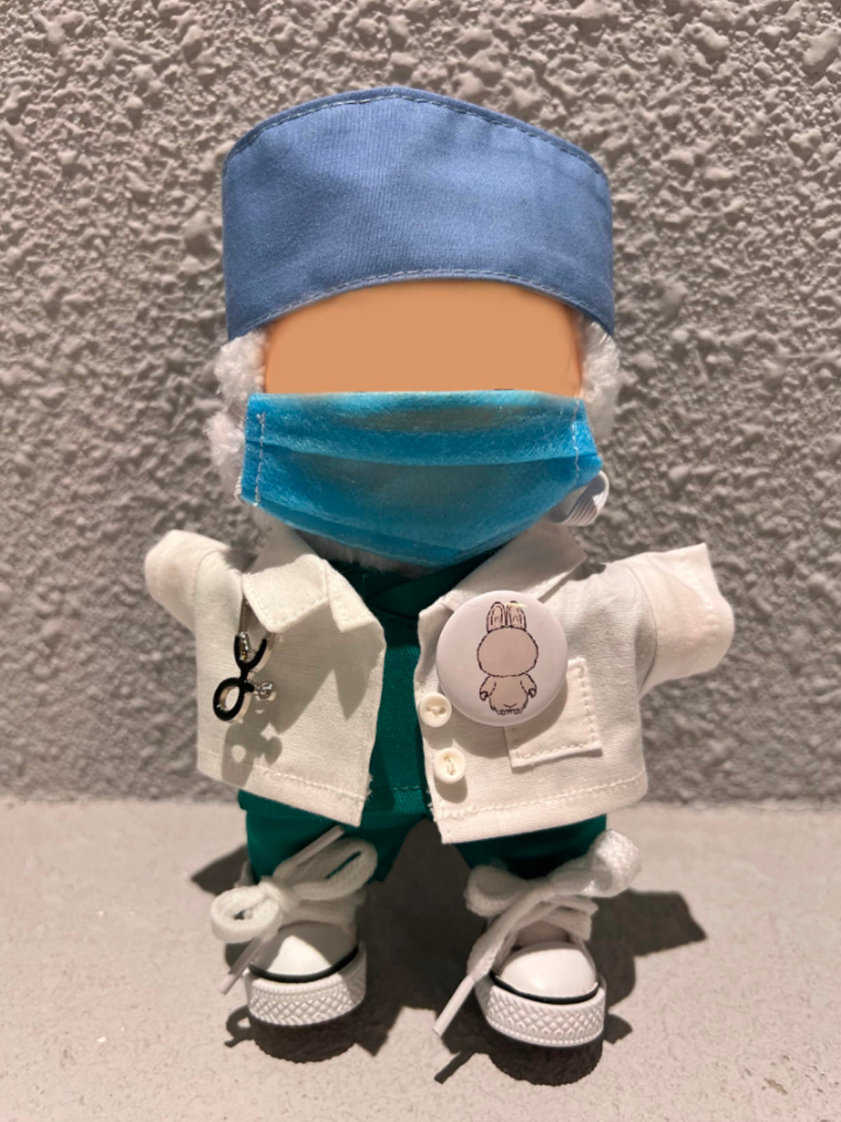 Kncco-Mdt Doctor Set for 6.7-Inch Dolls – 8-Piece Mint Green Hand-Sewn Costume Accessories (Doctor C)