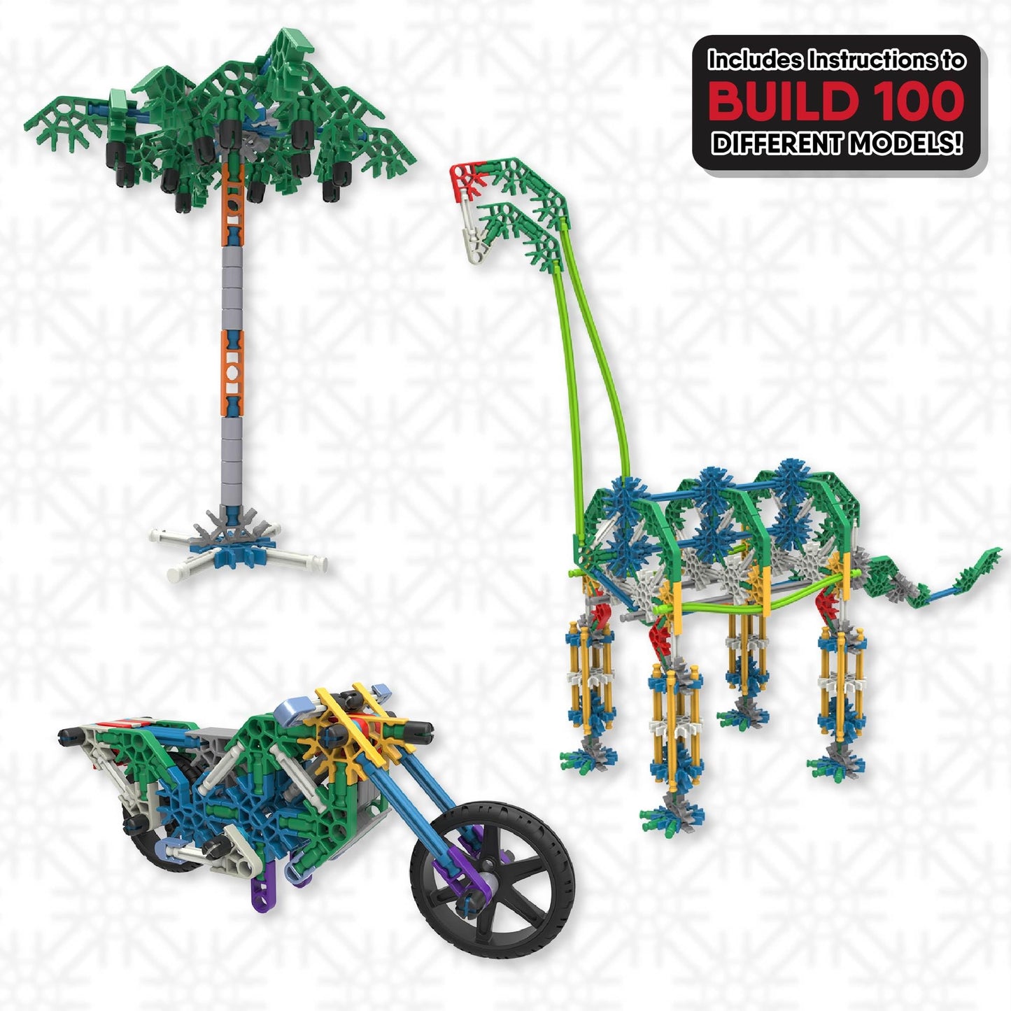 K'NEX 100 Model Building Set – 863 Pieces | STEM Construction for Ages 7+