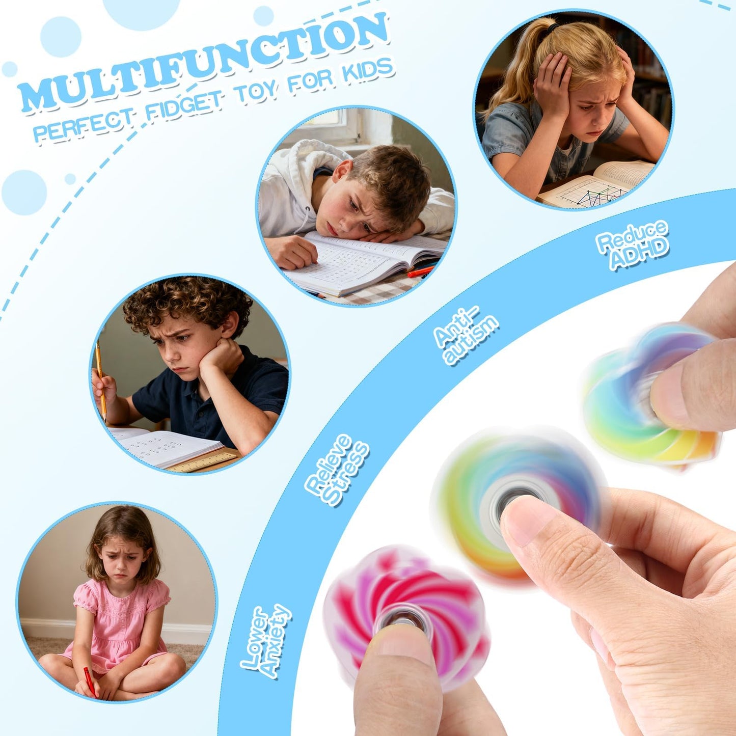KNFINNDUU Valentine Fidget Spinner Keychains — 28-Piece Gift Set with Greeting Cards