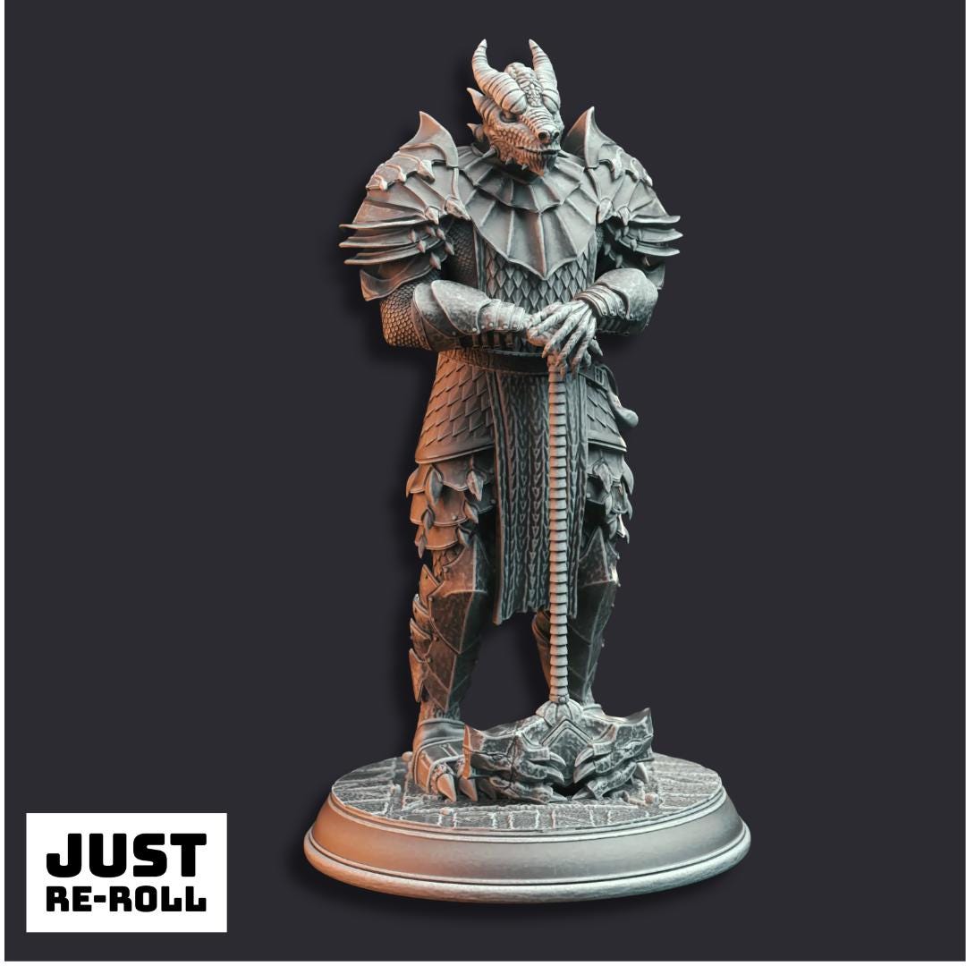 Knights of the Dragon - 3D Printed Fighter Character Miniature