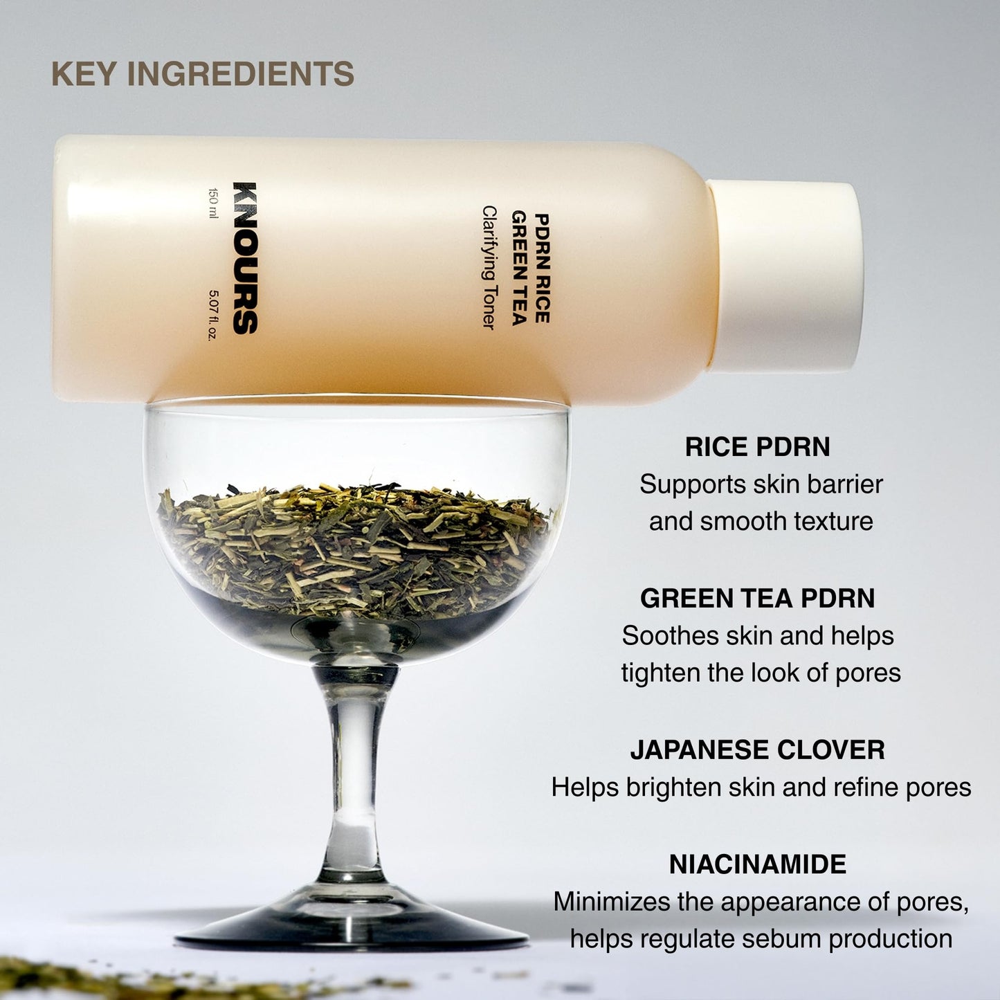Knours PDRN Rice & Green Tea Toner – Hydration & Pore Refining 150ml