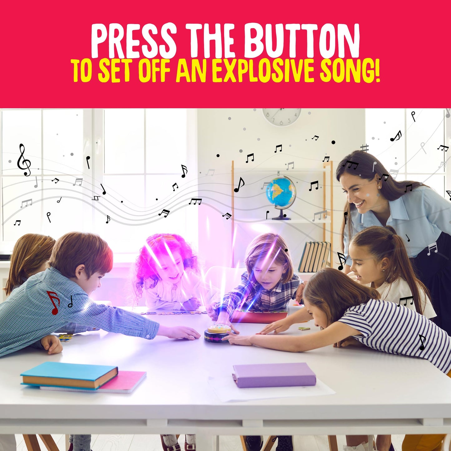KNUCKLHEAD Dance Bomb Button – 30-Second Party Gadget for Classrooms, Offices & Gifts