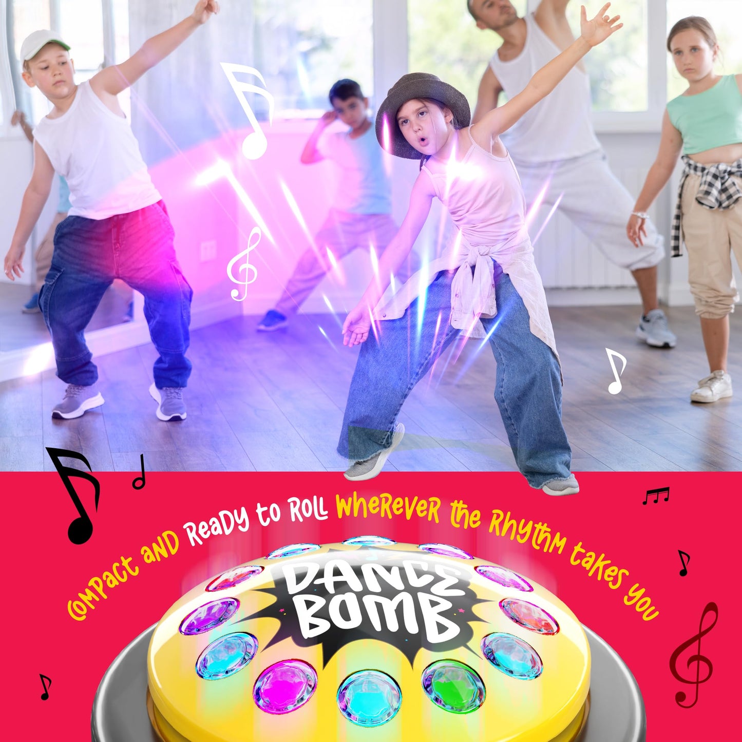 KNUCKLHEAD Dance Bomb Button – 30-Second Party Gadget for Classrooms, Offices & Gifts