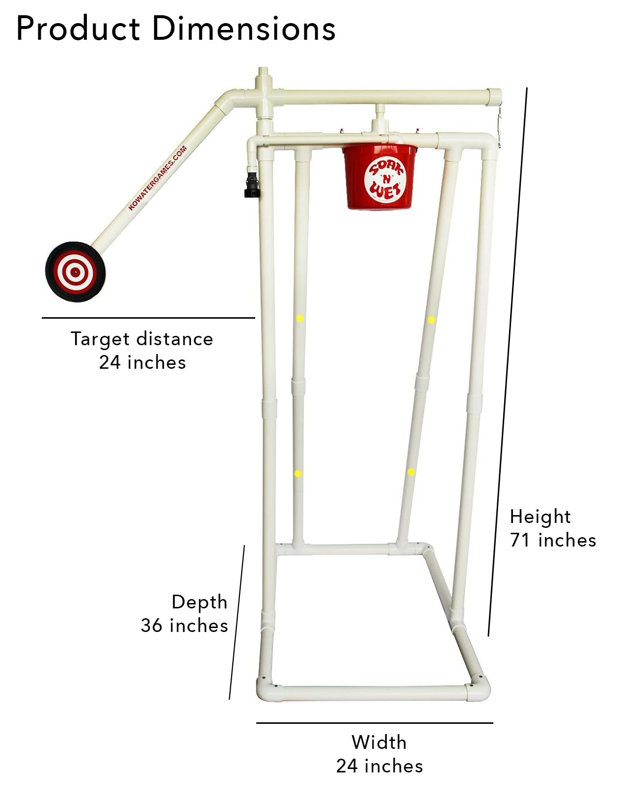 KO Water Games Soak 'N' Wet — Portable Dunk Tank Alternative