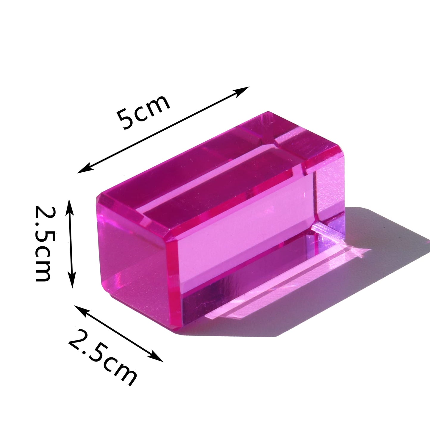 KOAICS Rainbow Crystal Acrylic Strip Blocks – 16-Color Stacking Gem Blocks for Kids (5x2.5x2.5 cm)