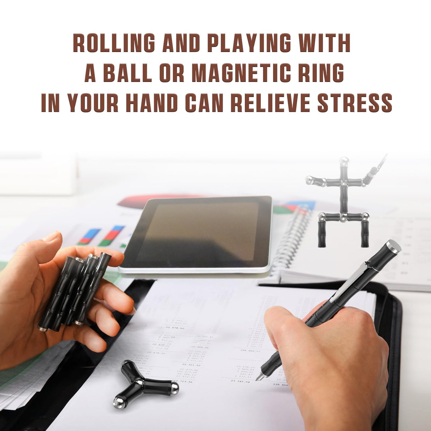 Kodatek Magnetic Fidget Pen for Teens - Deformation Shapes, Stress Relief, Unique Gift