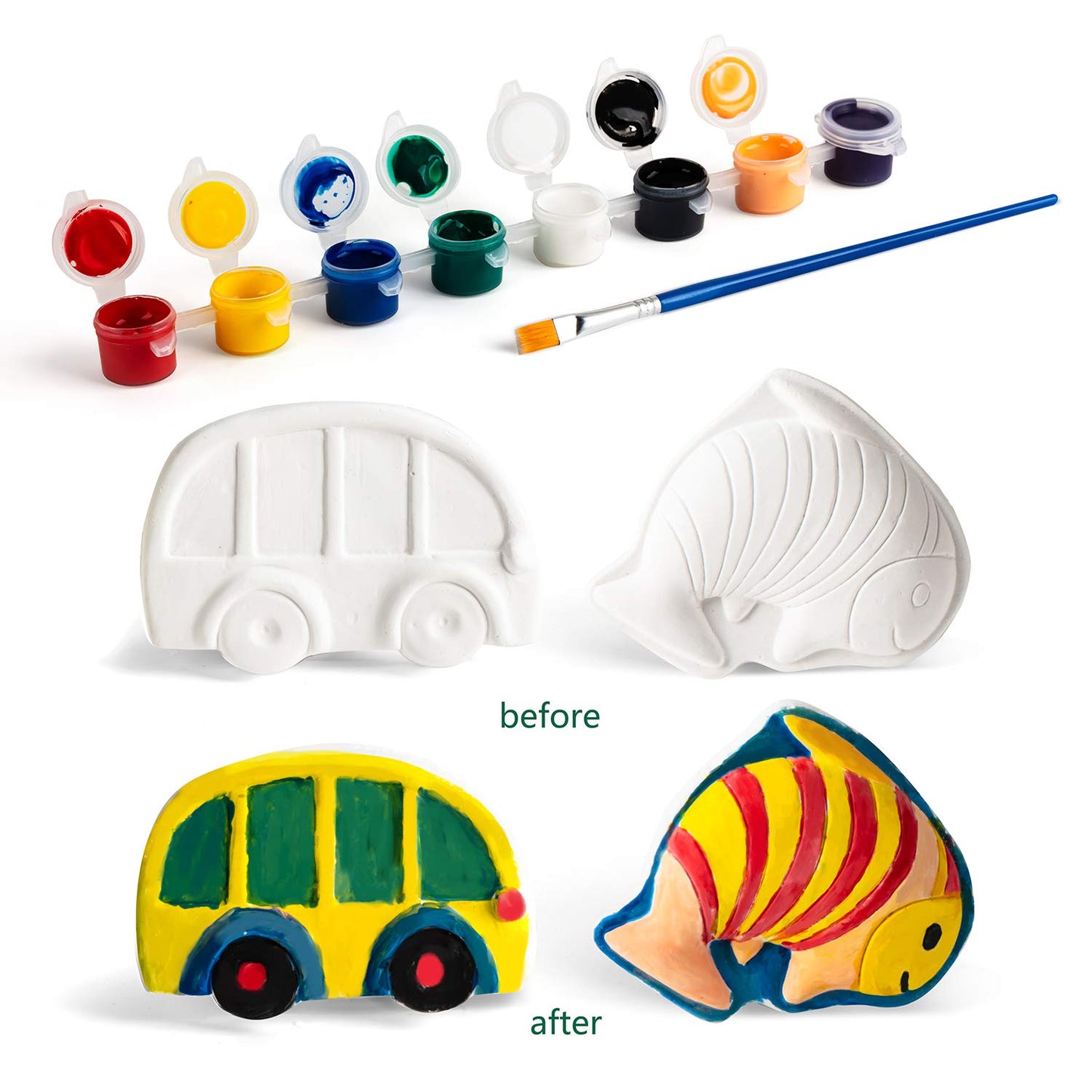 KODATEK 80-Piece Kids Arts & Crafts Set — Non-Toxic Paint Kit for Ages 4-8