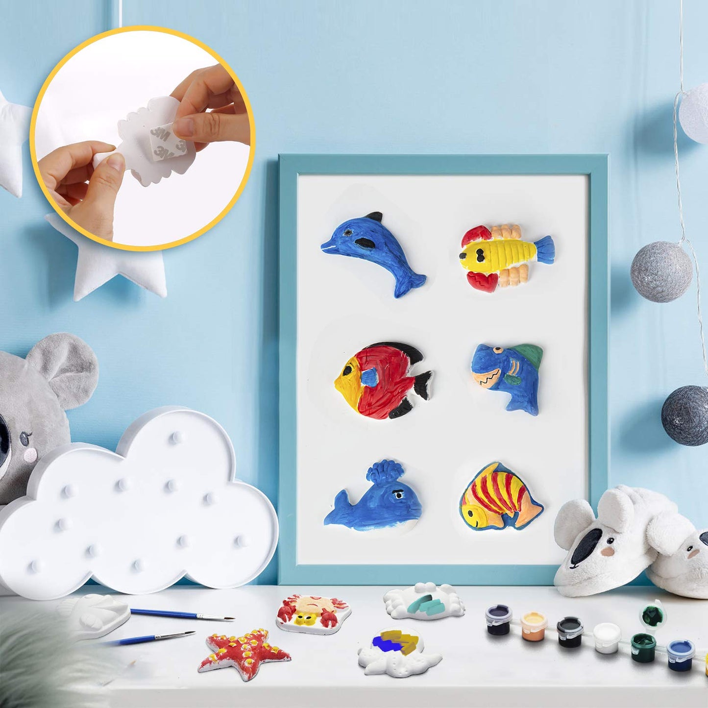 KODATEK 80-Piece Kids Arts & Crafts Set — Non-Toxic Paint Kit for Ages 4-8