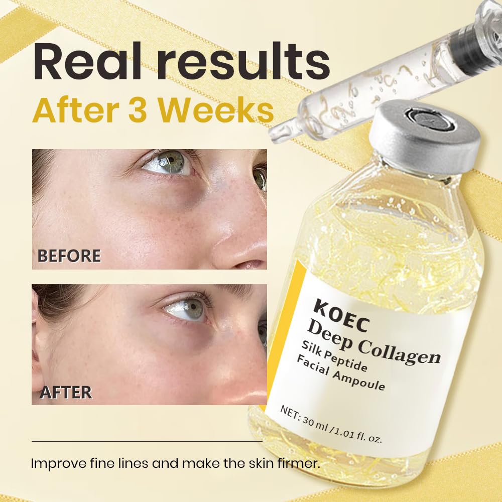 KOEC 2PCS Deep Collagen Silk Ampoule Set – Hydration & Firming Serum