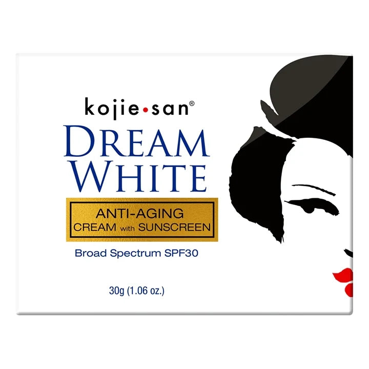Kojie San Dream White Brightening Anti-Aging Face Cream with Sunscreen for Radiant, Youthful Skin 30 g / 1.06 oz