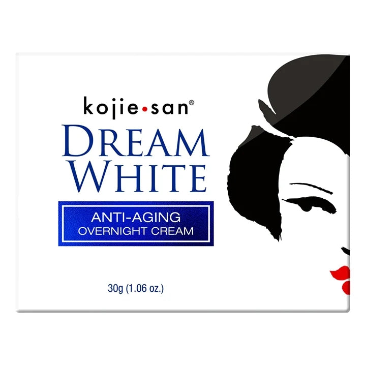 Kojie San Dream White Brightening Anti-Aging Overnight Face Cream for Radiant, Youthful Skin 30 g / 1.06 oz