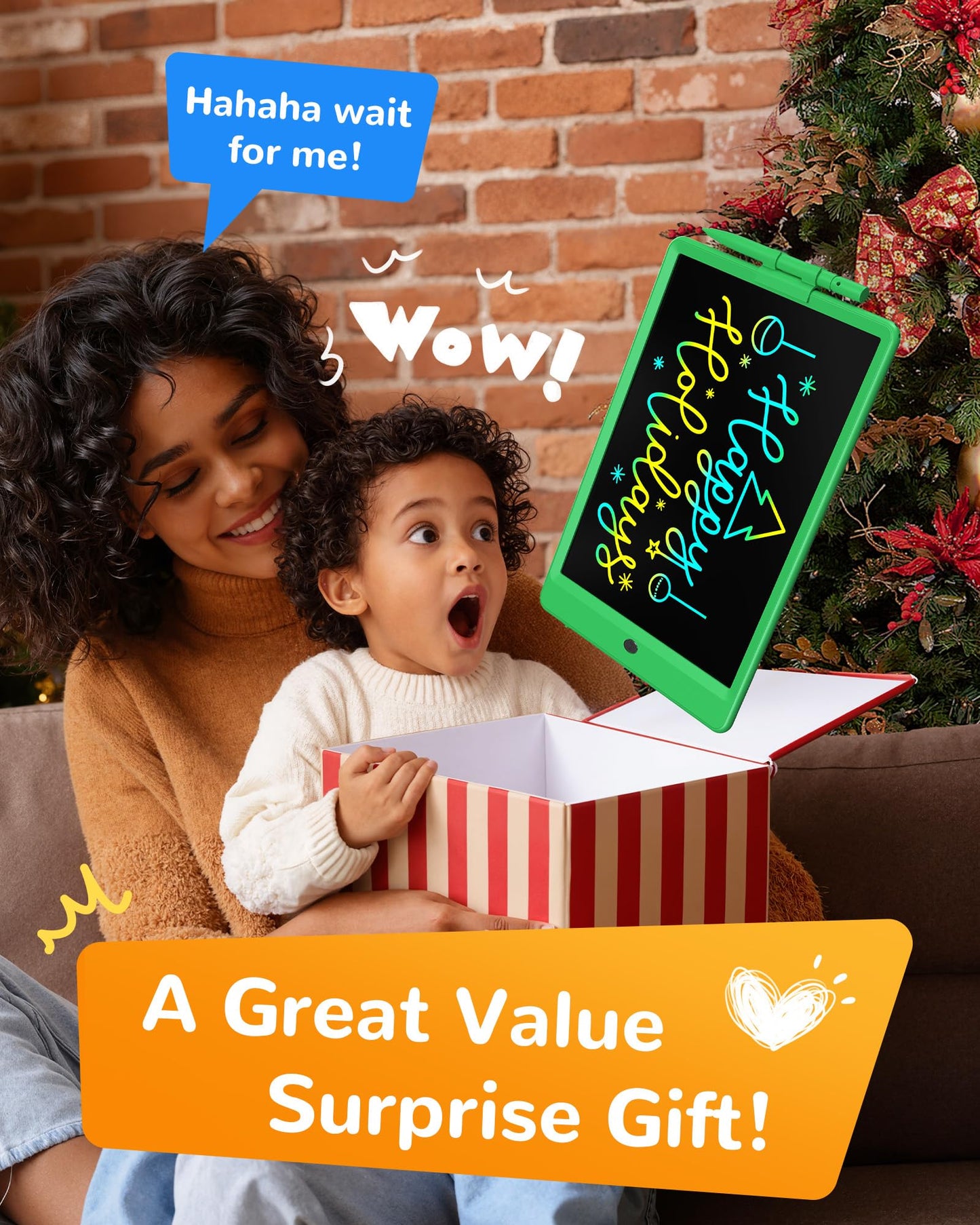 KOKODI LCD Writing Tablet – 10-Inch Colorful Doodle Board for Kids Aged 3-6 | Erasable, Portable, Safe