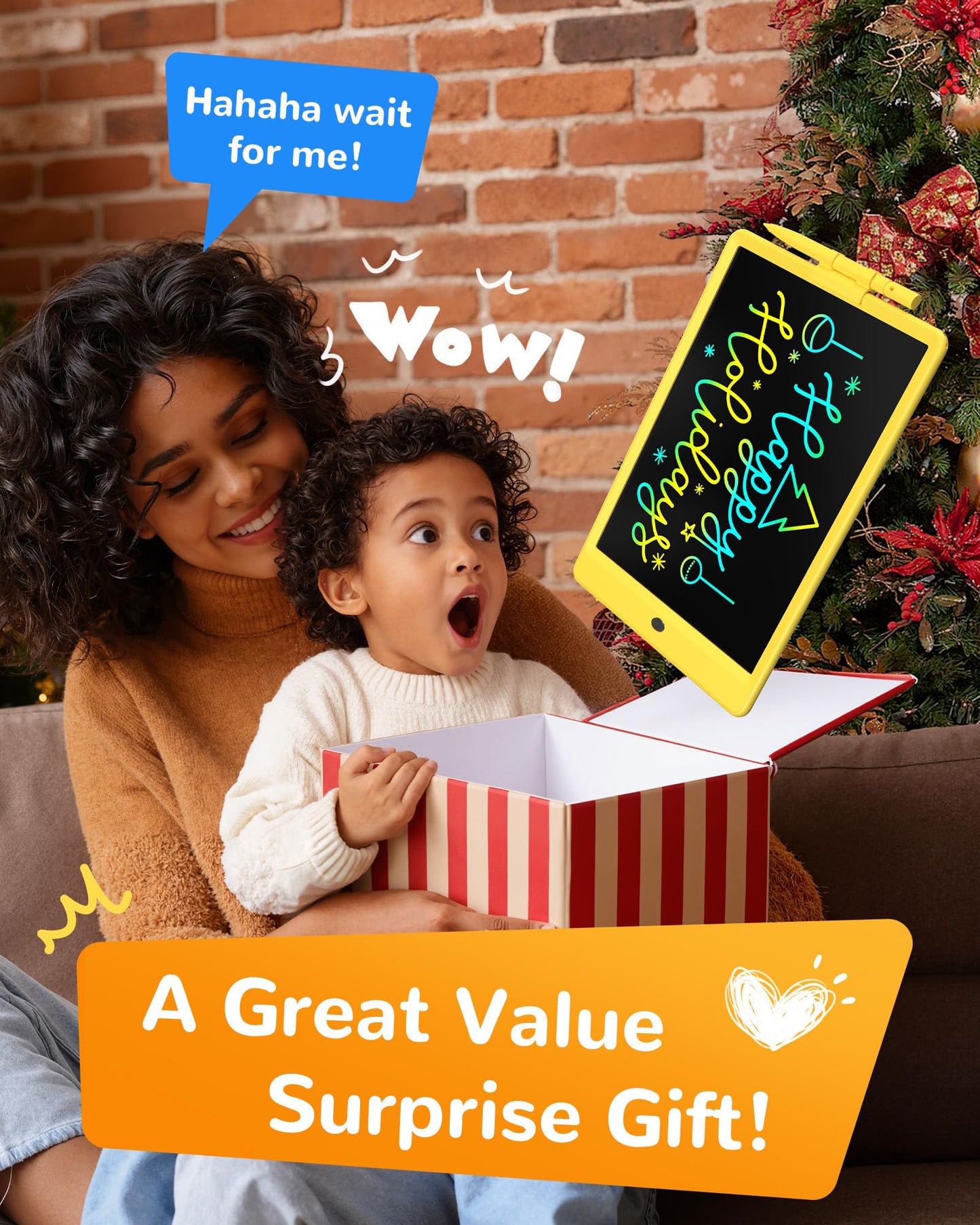 KOKODI LCD Writing Tablet – 10-Inch Colorful Doodle Board for Kids Aged 3-6 | Reusable, Erasable