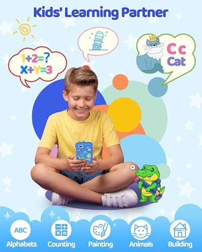 KOKODI Kids Smart Phone Toy – Dinosaur Camera for Ages 3-8, Blue
