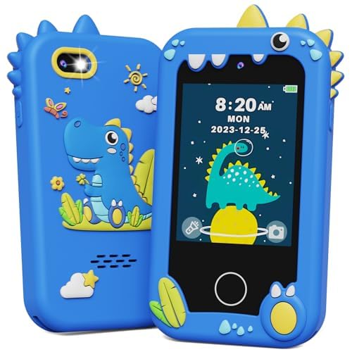 KOKODI Kids Smart Phone Toy – Dinosaur Camera for Ages 3-8, Blue