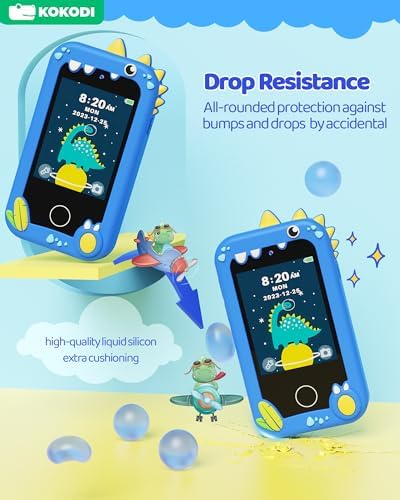 KOKODI Kids Smart Phone Toy – Dinosaur Camera for Ages 3-8, Blue