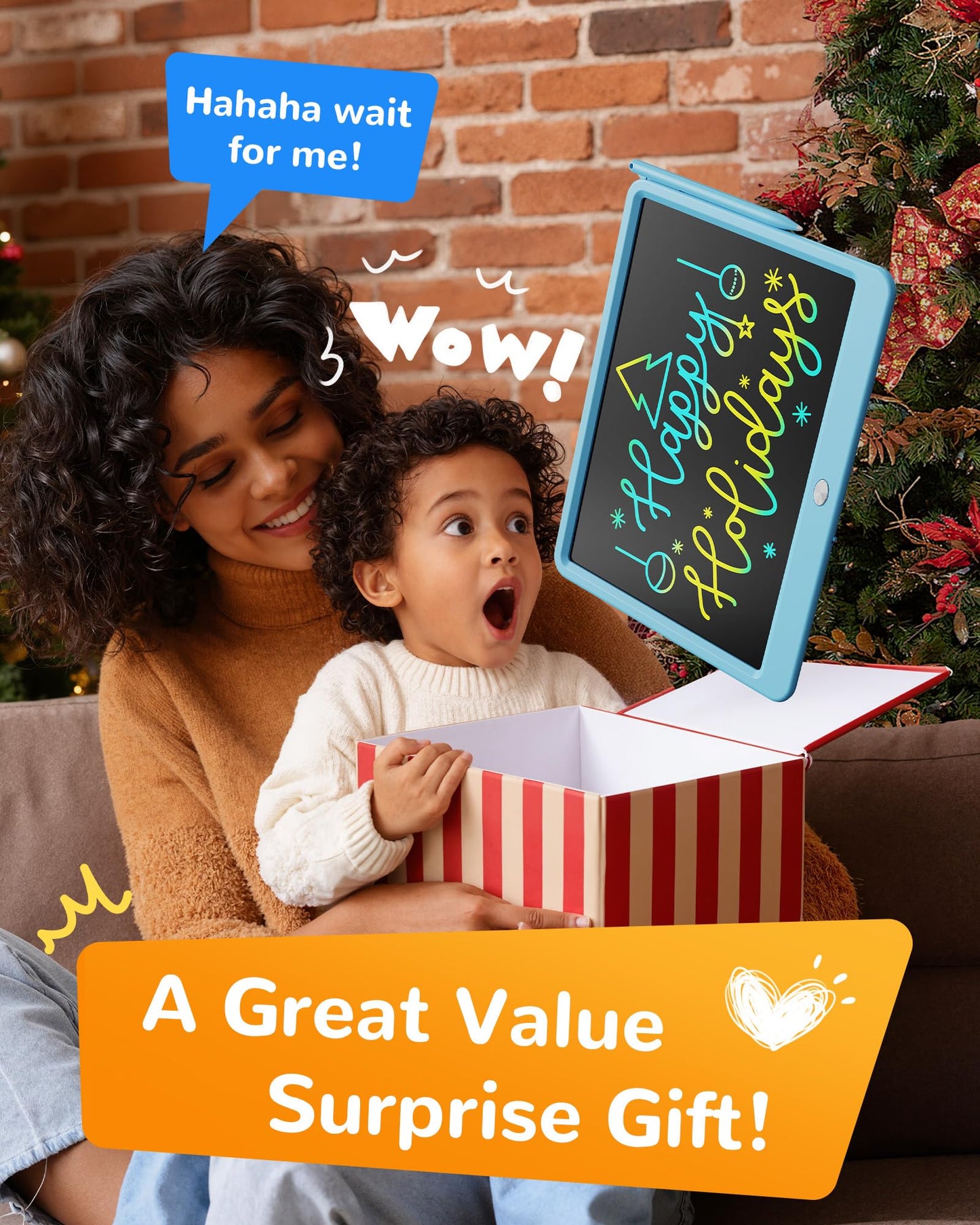 KOKODI LCD Writing Tablet – 12-Inch Colorful Doodle Board for Kids 3-6 | Reusable Erasable Drawing Pad