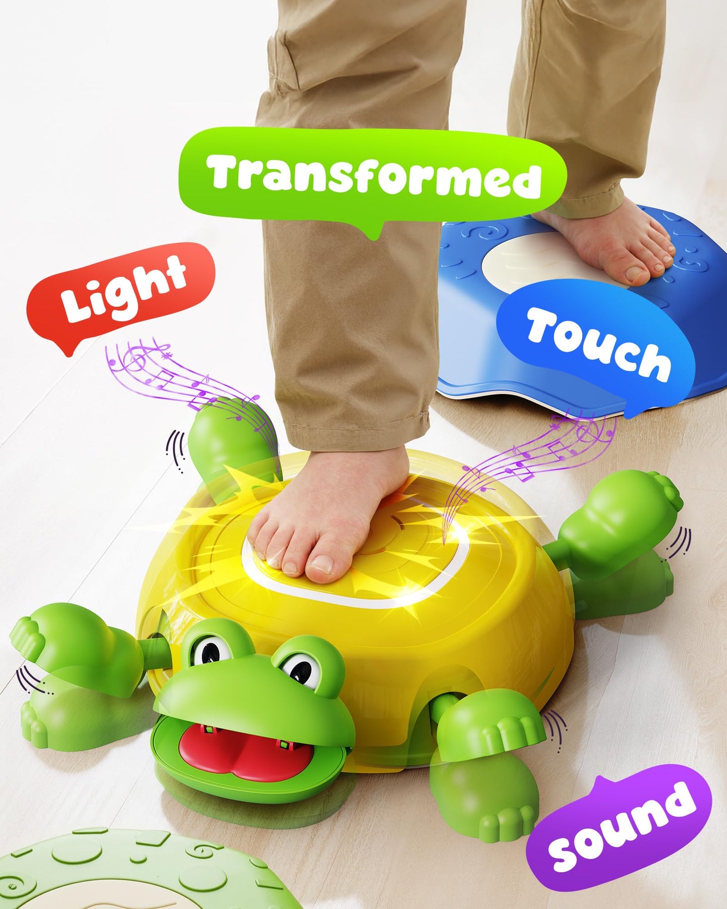 KOKODI Stepping Stones for Kids | Interactive Expressive LED Sensory Toys (4+1)