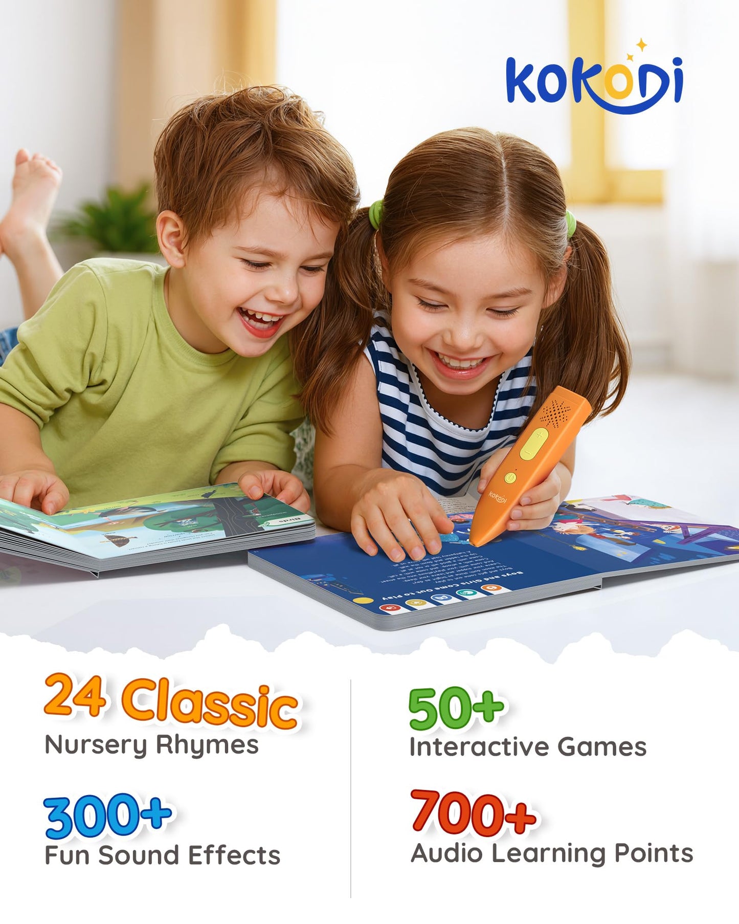 KOKODI Talking Pen Books Sets – Interactive Audio Learning for Toddlers 2–6