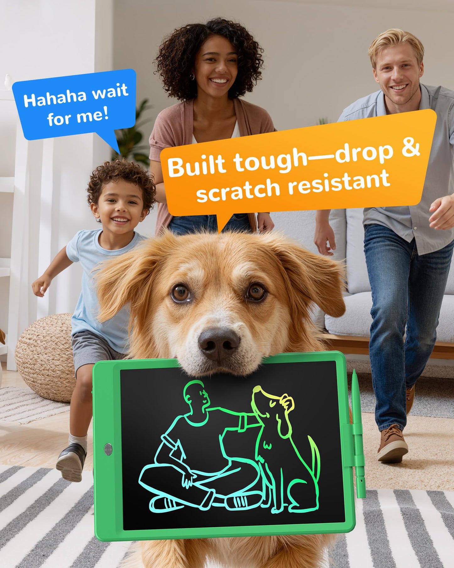 KOKODI LCD Writing Tablet – 10-Inch Colorful Doodle Board for Kids Aged 3-6 | Erasable, Portable, Safe
