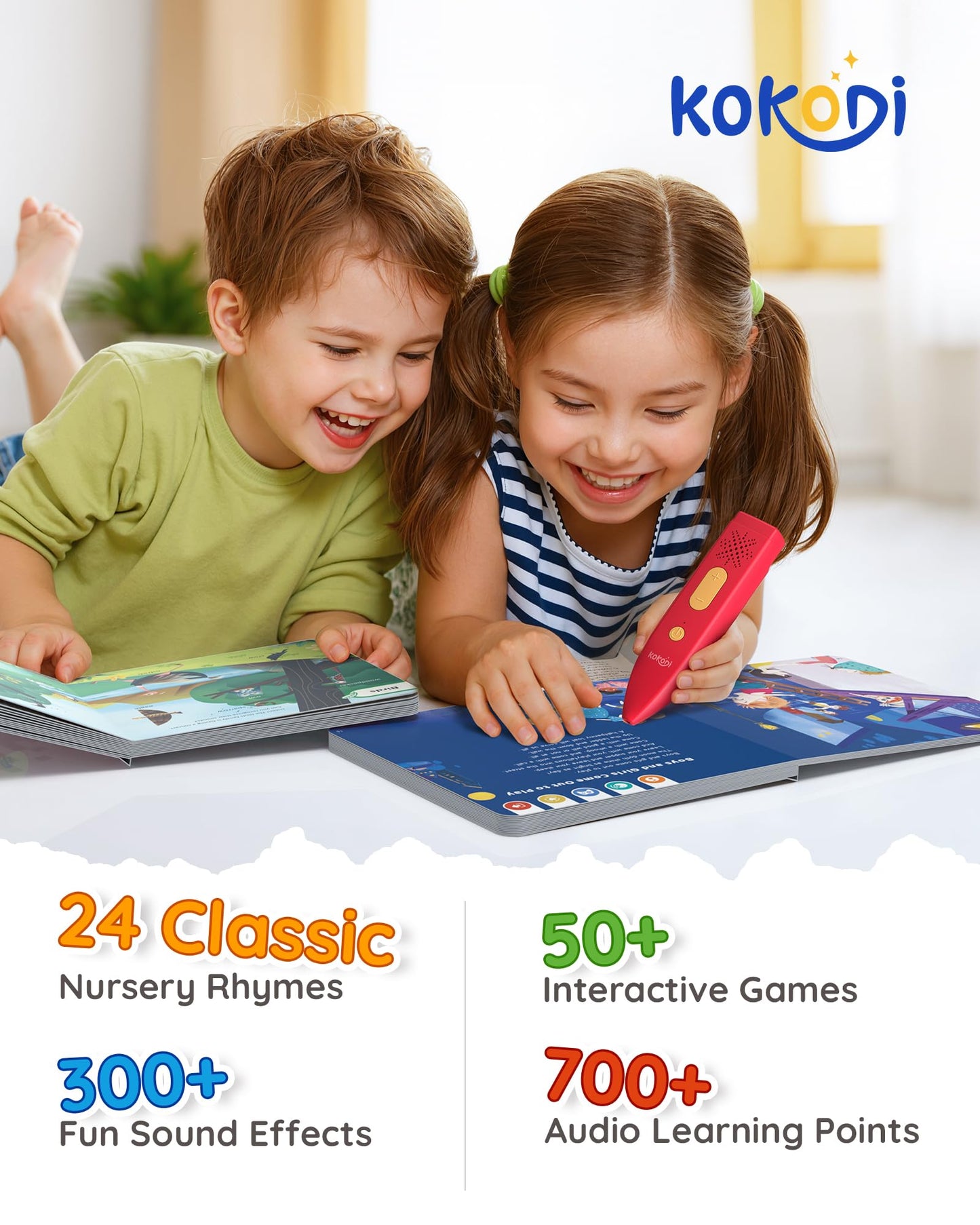 KOKODI Talking Pen Books Sets – Interactive Audio Learning for Toddlers