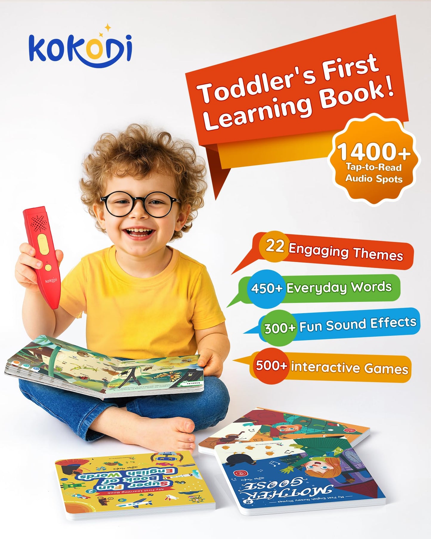 KOKODI Talking Pen Books Sets – Interactive Audio Learning for Toddlers