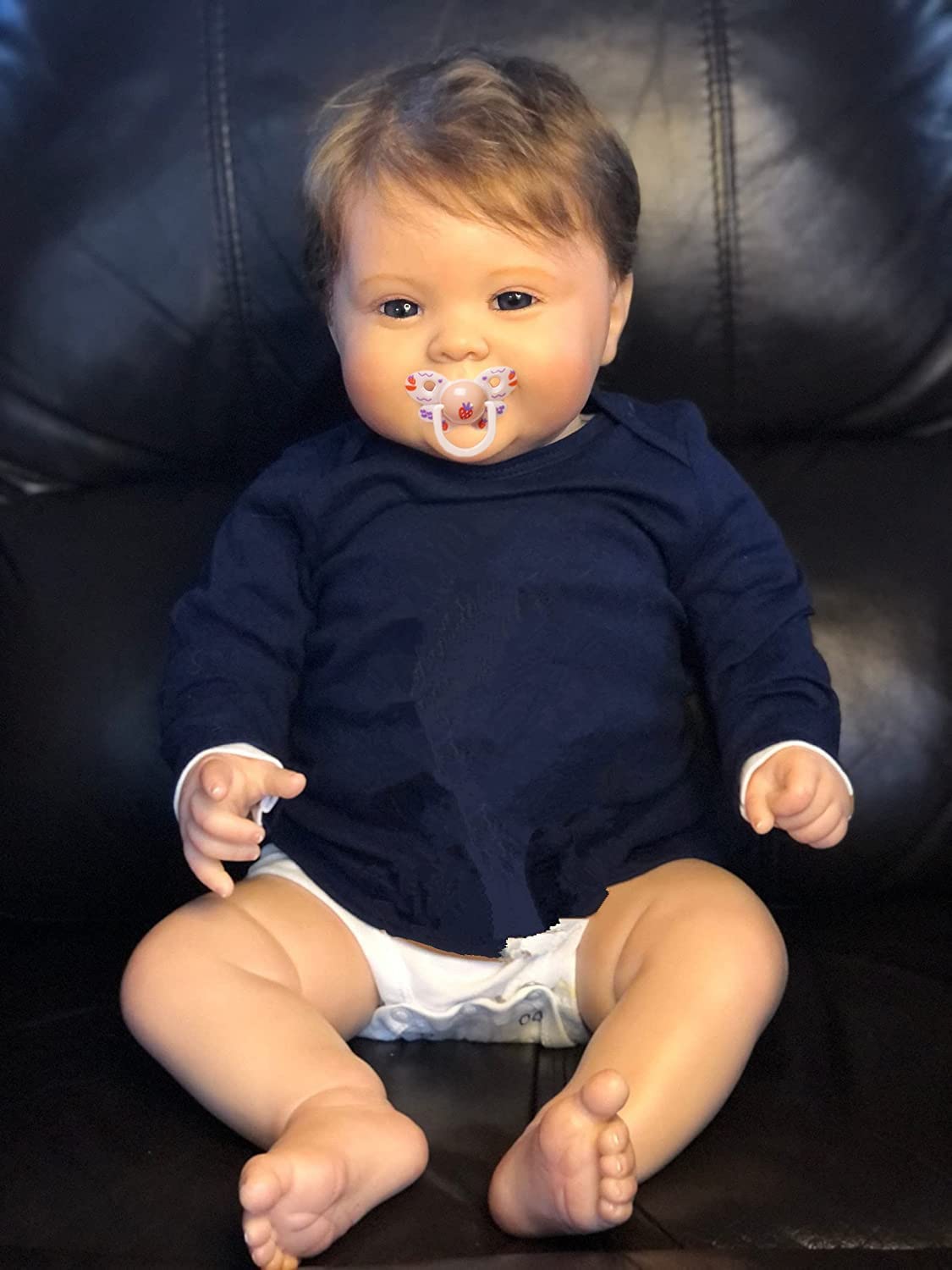 KOKOMANDY Reborn Baby Doll 24in - Realistic Soft Silicone Toddler Boy Gift for Kids 3+