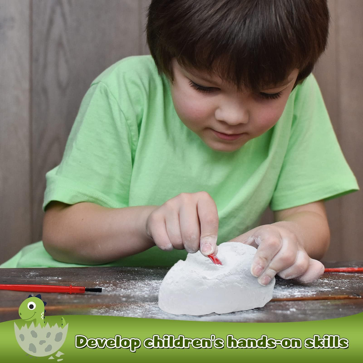 Kolegend Dino Eggs Dig Kit – 12 Dinosaur Eggs Excavation Set for Kids 3-11 | Easter Gift